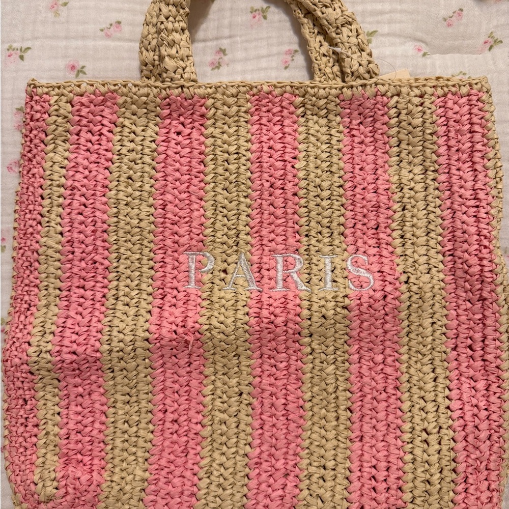 Straw tote Paris